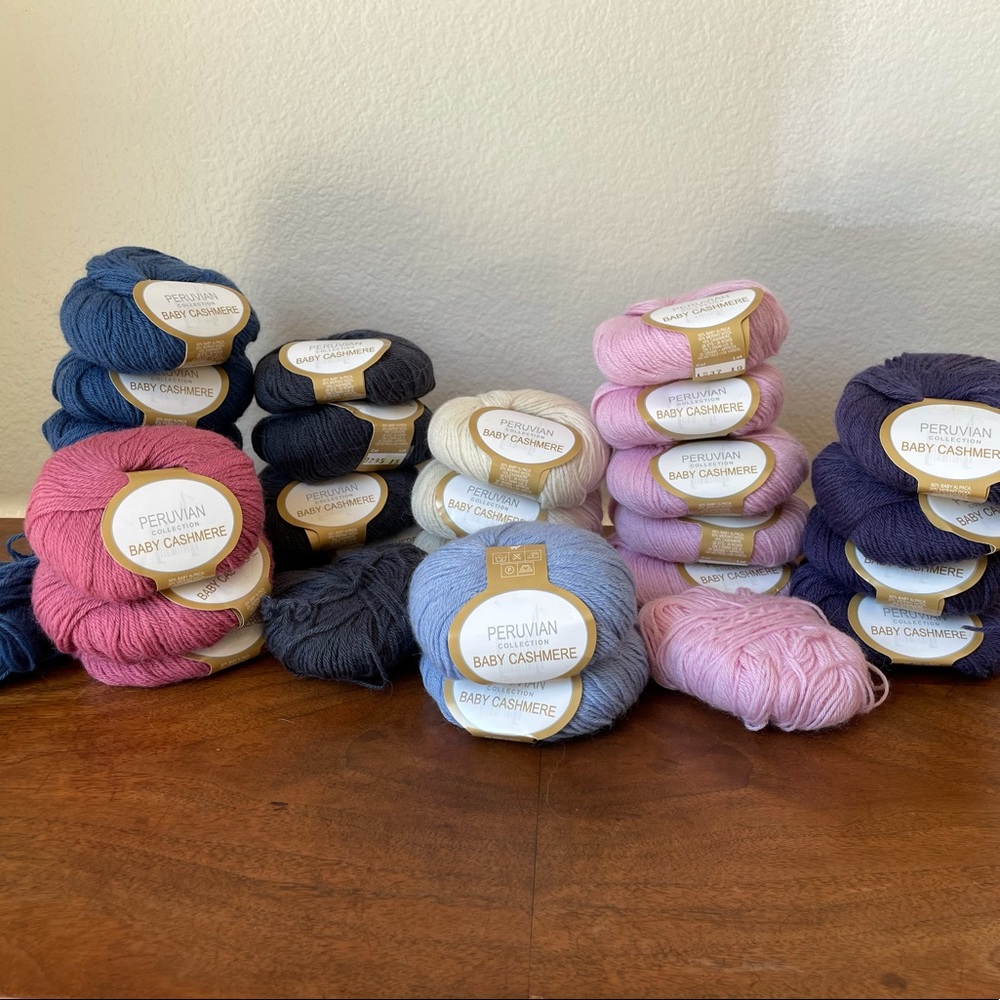 29 balls Peruvian Baby Cashmere yarn by Elann